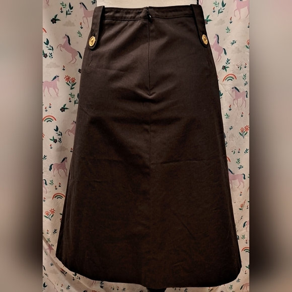 EUC Burberry Black Label Brown Cotton & Silk Midi Pencil Skirt SZ 46EU 14/16US - Picture 2 of 6